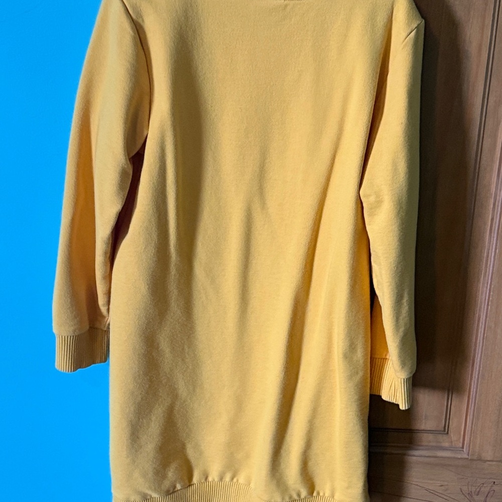 Wonder Nation Yellow Sweatshirt Dress - Picture 4 of 4